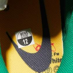 Pre Owned Off-White x Nike Green/White Leather Dunk Low Top Sneakers Size 46