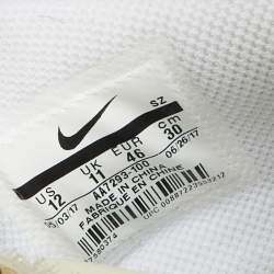 Pre Owned Off-White x Nike White Leather And Mesh The 10th Air Max 90 Low Top Sneakers Size 46