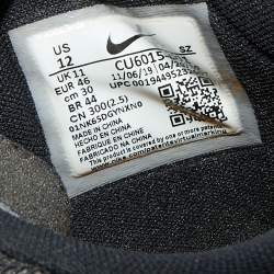 مملوكة مسبقًا Off-White x Nike Black/Green Mesh and Leather Rubber Dunk Sneakers Size 46