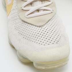 Off-White x Nike White Knit Fabric and Suede Air VaporMax The Ten Sneakers Size 42