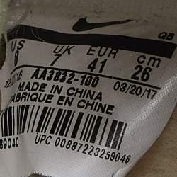 Pre Owned Off-White x Nike Off White Suede,Mesh and Leather Mid Blazer Lace Up Sneakers Size 41