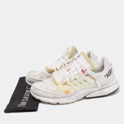 Nike x Off White  White Fabric Air Presto Low Trainers Sneakers Size 42.5