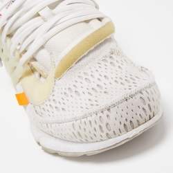 Nike x Off White  White Fabric Air Presto Low Trainers Sneakers Size 42.5