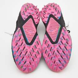 Off-White x Nike Black/Pink Suede and Nylon Zoom Terra Kiger 5 Sneakers Size 40.5