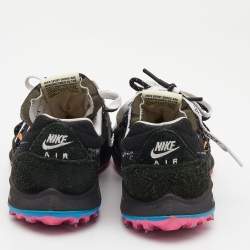 Off-White x Nike Black/Pink Suede and Nylon Zoom Terra Kiger 5 Sneakers Size 40.5