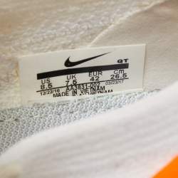 Off-White x Nike White Knit Fabric Vapormax Sneakers Size 42