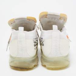 Off-White x Nike White Knit Fabric Vapormax Sneakers Size 42