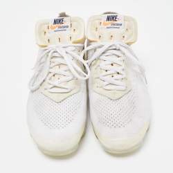 Off-White x Nike White Knit Fabric Vapormax Sneakers Size 42