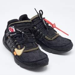 Off White x Nike Black Mesh Fabric Air Presto Sneakers Size 45
