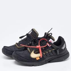 Off White x Nike Black Mesh Fabric Air Presto Sneakers Size 45