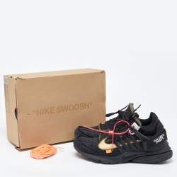 Off White x Nike Black Mesh Fabric Air Presto Sneakers Size 45