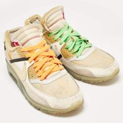 مملوكة مسبقًا Off-White x Nike Suede and Leather  The Ten AIR MAX 90 Sneakers Size 43