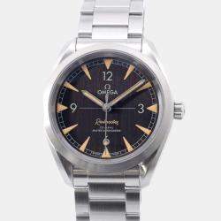 Omega Black Stainless Steel Seamaster 220.10.40.20.01.001 Automatic Men's Wristwatch 40 mm