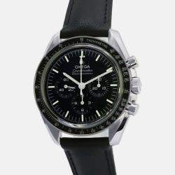 Omega Black Stainless Steel Speedmaster Moonwatch 310.32.42.50.01.002 Automatic Men's Wristwatch 42 mm