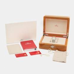 Pre Owned Omega Silver Stainless Steel Constellation 123.10.35.60.02.001 Men's Wristwatch 35 mm