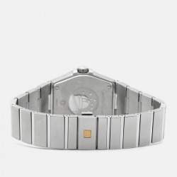 Pre Owned Omega Silver Stainless Steel Constellation 123.10.35.60.02.001 Men's Wristwatch 35 mm