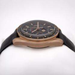Omega Black 18k Rose Gold Speedmaster Moonphase 304.63.44.52.01.001 Automatic Men's Wristwatch 44 mm