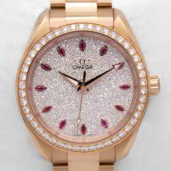 Omega MOP 18k Rose Gold Seamaster Aqua Terra 220.55.34.20.99.001 Automatic Men's Wristwatch 34 mm