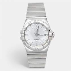Pre Owned Omega Constellation 123.10.35.60.02.001 Silver Dial Stainless Steel Men's Wristwatch 35 mm