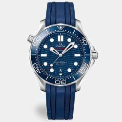 Pre Owned Omega Seamaster O21032422003001 Automatic Blue Stainless Steel Men's Wristwatch 42 mm
