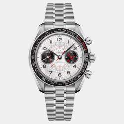 Pre Owned Omega Speedmaster 329.30.43.51.02.002 White Stainless Steel Manual Winding Men Wristwatch 43mm
