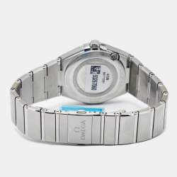 Omega Black Stainless Steel Constellation 131.10.36.60.01.001 Unisex Wristwatch 36 mm