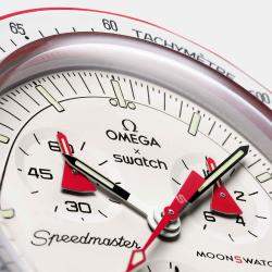 Omega x Swatch MoonSwatch Mission to Mars White Dial Bioceramic Watch 42 mm