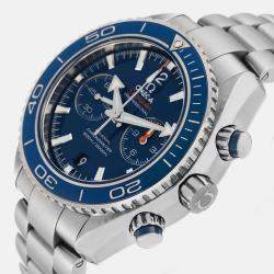 Omega Blue Stainless Steel Seamaster Planet Ocean 232.90.46.51.03.001 Automatic Men's Wristwatch 45.5 mm