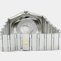 Omega Silver Stainless Steel Constellation Automatic Men's Wristwatch 36 mm