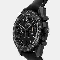 Omega Black Ceramic Speedmaster Moonwatch 311.92.44.51.01.004 Automatic Men's Wristwatch 44 mm