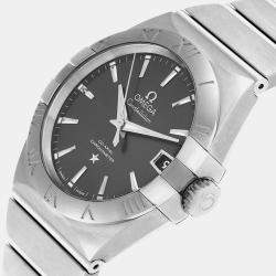 Omega Grey Stainless Steel Constellation 123.10.38.21.06.001 Automatic Men's Wristwatch 38.5 mm