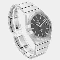 Omega Grey Stainless Steel Constellation 123.10.38.21.06.001 Automatic Men's Wristwatch 38.5 mm