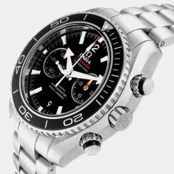 Omega Black Stainless Steel Ceramic Seamaster Planet Ocean 232.30.46.51.01.001 Automatic Men's Wristwatch 45.5 mm