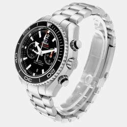 Omega Black Stainless Steel Ceramic Seamaster Planet Ocean 232.30.46.51.01.001 Automatic Men's Wristwatch 45.5 mm