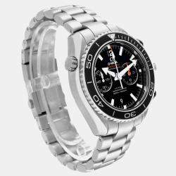 Omega Black Stainless Steel Ceramic Seamaster Planet Ocean 232.30.46.51.01.001 Automatic Men's Wristwatch 45.5 mm