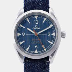 Omega Blue Stainless Steel Seamaster Railmaster 220.12.40.20.03.001 Automatic Men's Wristwatch 40 mm