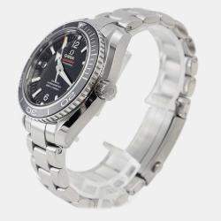 Omega Black Stainless Steel Seamaster Planet Ocean 232.30.42.21.01.001 Automatic Men's Wristwatch 42 mm