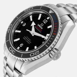 Omega Black Stainless Steel Seamaster Planet Ocean 522.30.46.21.01.001 Automatic Men's Wristwatch 45.5 mm