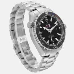 Omega Black Stainless Steel Seamaster Planet Ocean 522.30.46.21.01.001 Automatic Men's Wristwatch 45.5 mm