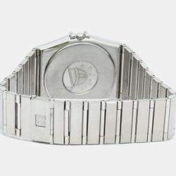 Omega Silver Stainless Steel Constellation 396.1070 Quartz Men's Wristwatch 33 mm