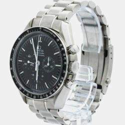 Omega Black Stainless Steel Speedmaster 3572.50 Manual Winding Men's Wristwatch 42