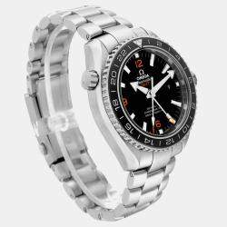 Omega Black Stainless Steel Seamaster Planet Ocean 232.30.44.22.01.002 Automatic Men's Wristwatch 43.5 mm