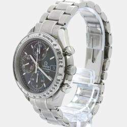 Pre Owned Omega Black Stainless Steel Speedmaster 3513.50 Automatic Men's Wristwatch 39 mm