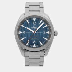 Omega Blue Stainless Steel Seamaster 220.10.40.20.03.001 Automatic Men's Wristwatch 40 mm