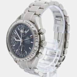 Omega Blue Stainless Steel Speedmaster 3523.80 Automatic Men's Wristwatch 39 mm