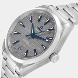 Omega Grey Stainless Steel Seamaster Aqua Terra Automatic Men's Wristwatch 41 mm