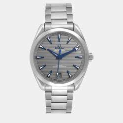 Omega Grey Stainless Steel Seamaster Aqua Terra Automatic Men's Wristwatch 41 mm