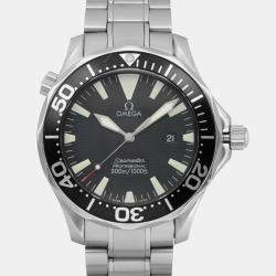 Omega Black Stainless Steel Seamaster Diver 300 M 2264.50.00 Quartz Men's Wristwatch 41mm