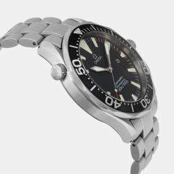 Omega Black Stainless Steel Seamaster Diver 300 M 2264.50.00 Quartz Men's Wristwatch 41mm