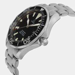Omega Black Stainless Steel Seamaster Diver 300 M 2264.50.00 Quartz Men's Wristwatch 41mm